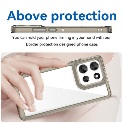Motorola Moto G100 Pro 5G Acrylic Hybrid TPU Protective Phone Case, Colourful Series Shockproof Cover