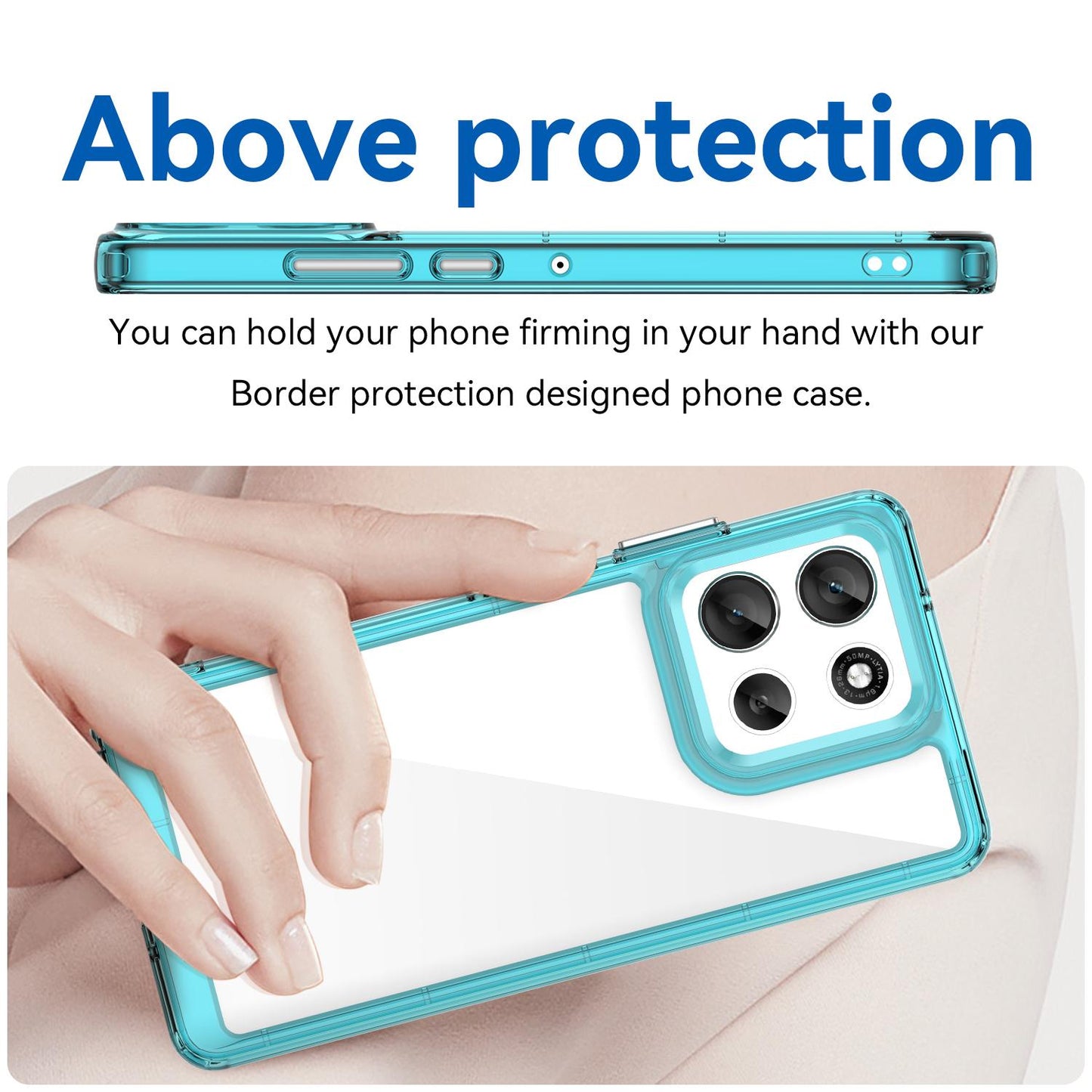Motorola Moto G100 Pro 5G Acrylic Hybrid TPU Protective Phone Case, Colourful Series Shockproof Cover