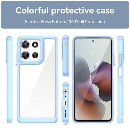 Motorola Moto G56 5G Acrylic Hybrid TPU Protective Phone Case, Colourful Series Shockproof Cover
