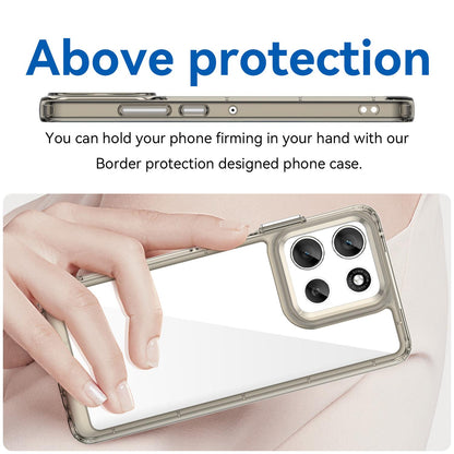 Motorola Moto G56 5G Acrylic Hybrid TPU Protective Phone Case, Colourful Series Shockproof Cover