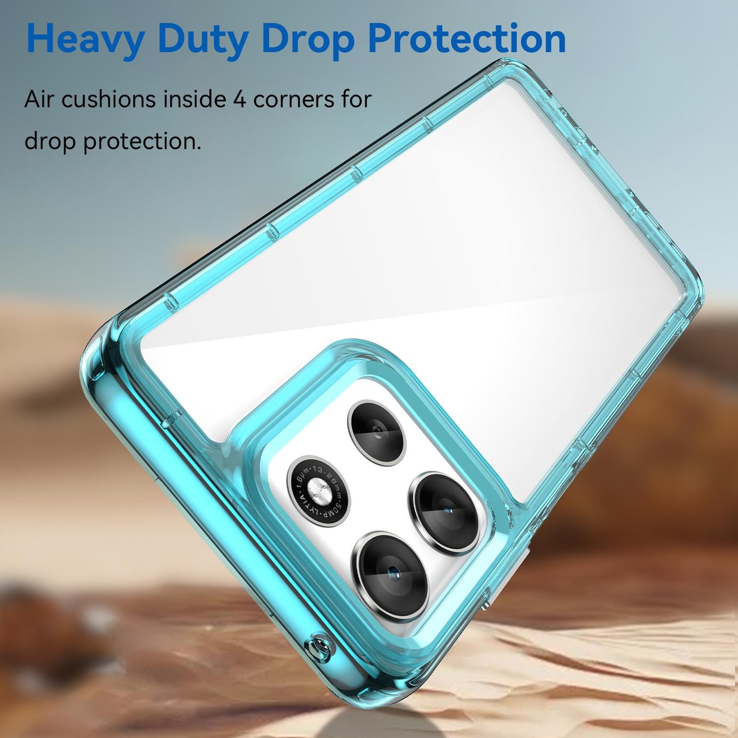 Motorola Moto G56 5G Acrylic Hybrid TPU Protective Phone Case, Colourful Series Shockproof Cover
