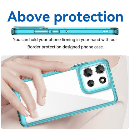 Motorola Moto G56 5G Acrylic Hybrid TPU Protective Phone Case, Colourful Series Shockproof Cover