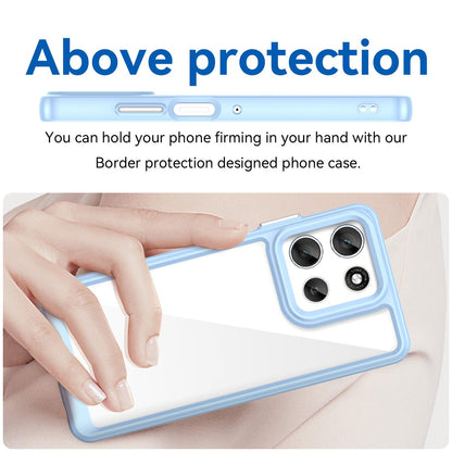 Motorola Moto G66j 5G Acrylic Hybrid TPU Protective Phone Case, Colourful Series Shockproof Cover