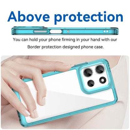 Motorola Moto G66j 5G Acrylic Hybrid TPU Protective Phone Case, Colourful Series Shockproof Cover
