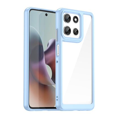 Motorola Moto G66y 5G Acrylic Hybrid TPU Protective Phone Case, Colourful Series Shockproof Cover