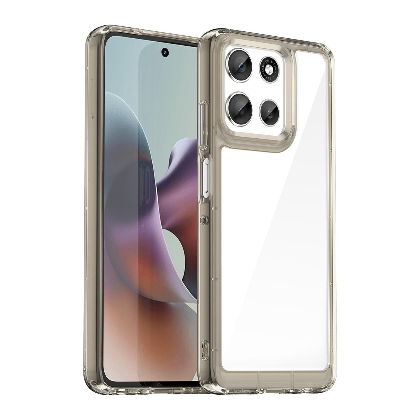 Motorola Moto G66y 5G Acrylic Hybrid TPU Protective Phone Case, Colourful Series Shockproof Cover