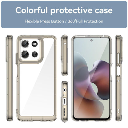 Motorola Moto G66y 5G Acrylic Hybrid TPU Protective Phone Case, Colourful Series Shockproof Cover