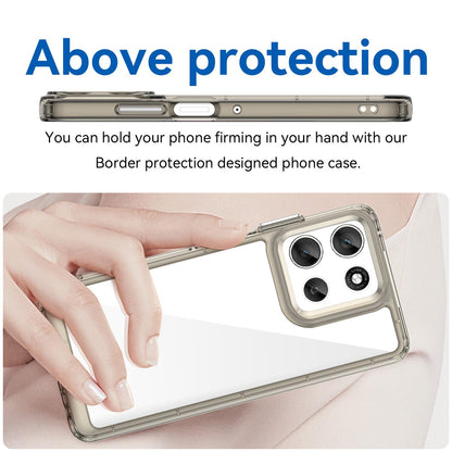 Motorola Moto G66y 5G Acrylic Hybrid TPU Protective Phone Case, Colourful Series Shockproof Cover