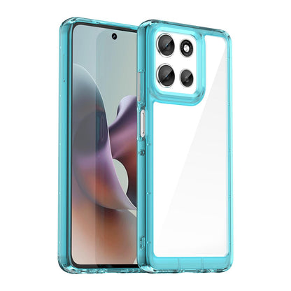 Motorola Moto G66y 5G Acrylic Hybrid TPU Protective Phone Case, Colourful Series Shockproof Cover