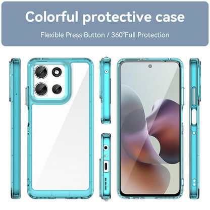 Motorola Moto G66y 5G Acrylic Hybrid TPU Protective Phone Case, Colourful Series Shockproof Cover