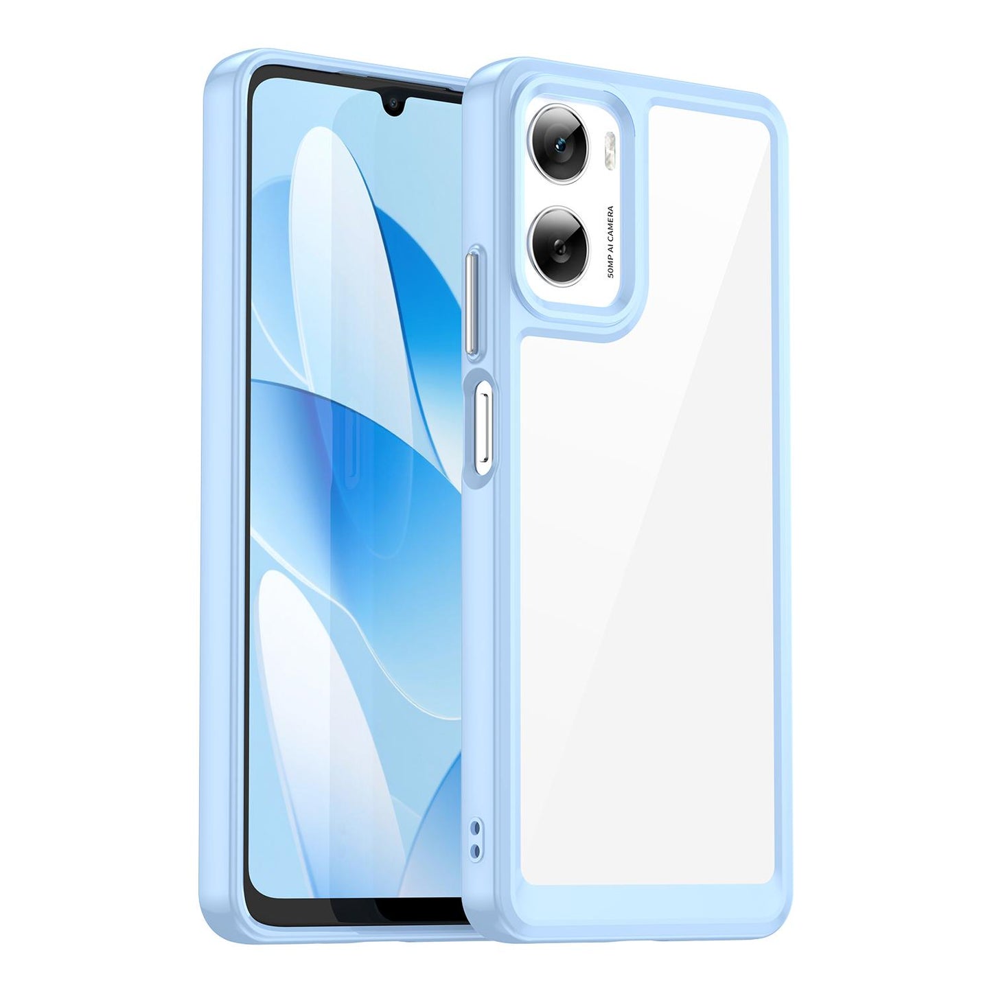 Motorola Moto G06 Power 4G Acrylic Hybrid TPU Protective Phone Case, Colourful Series Shockproof Cover