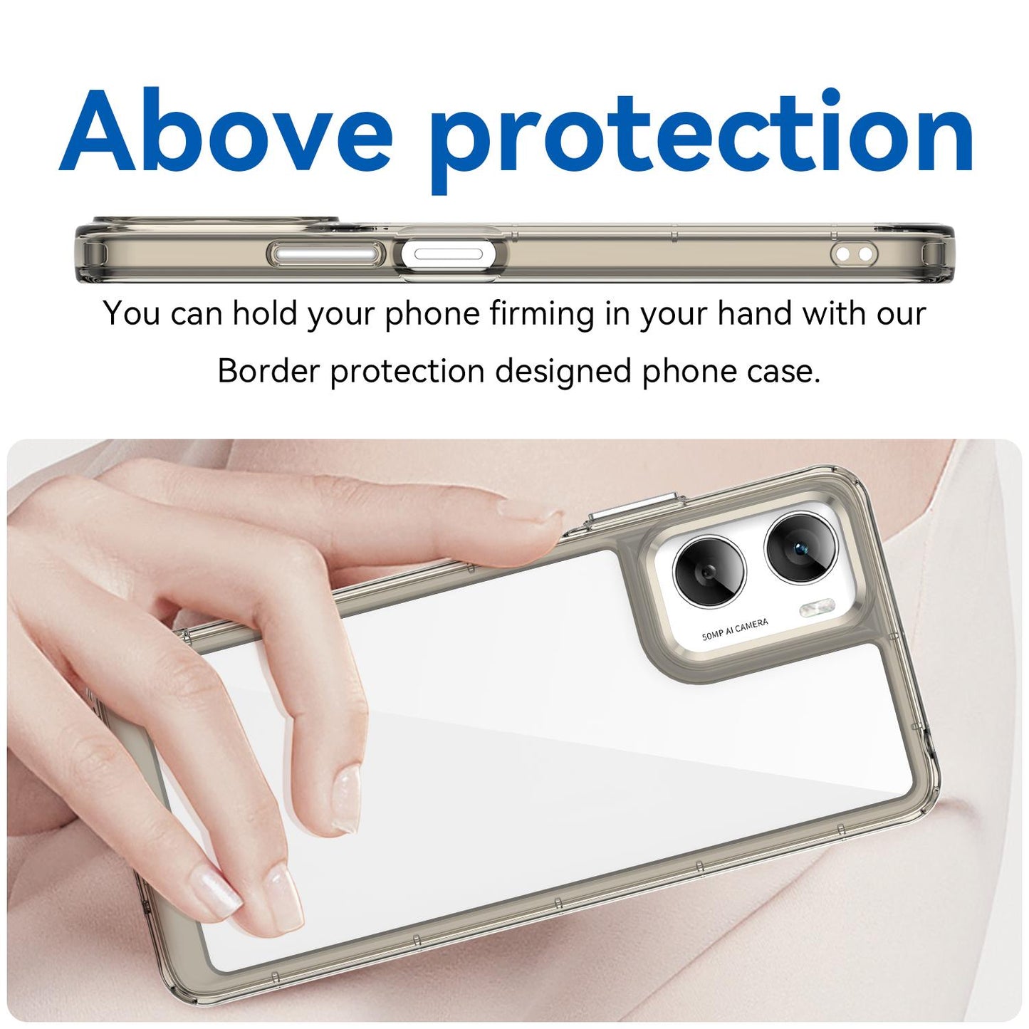 Motorola Moto G06 Power 4G Acrylic Hybrid TPU Protective Phone Case, Colourful Series Shockproof Cover