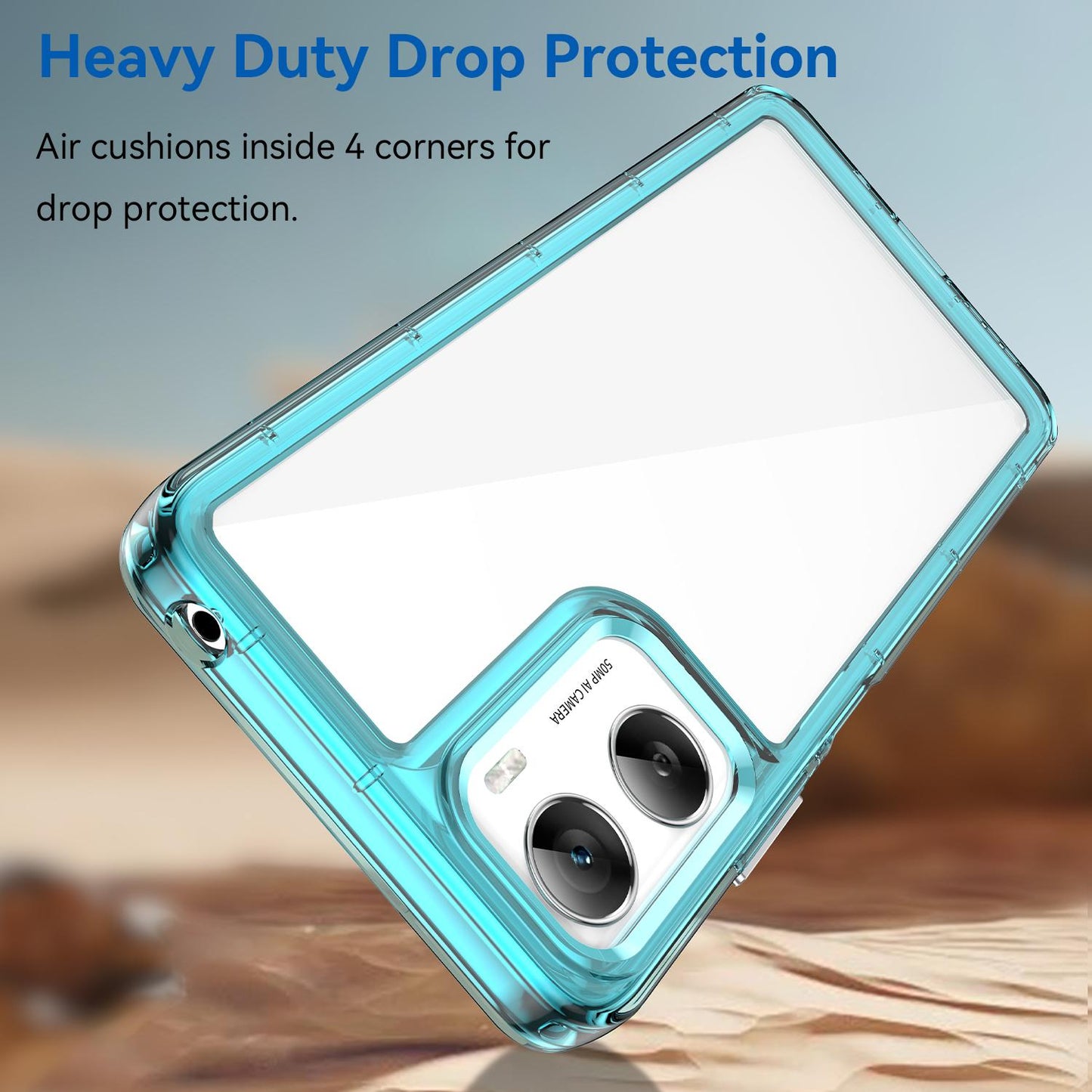 Motorola Moto G06 Power 4G Acrylic Hybrid TPU Protective Phone Case, Colourful Series Shockproof Cover