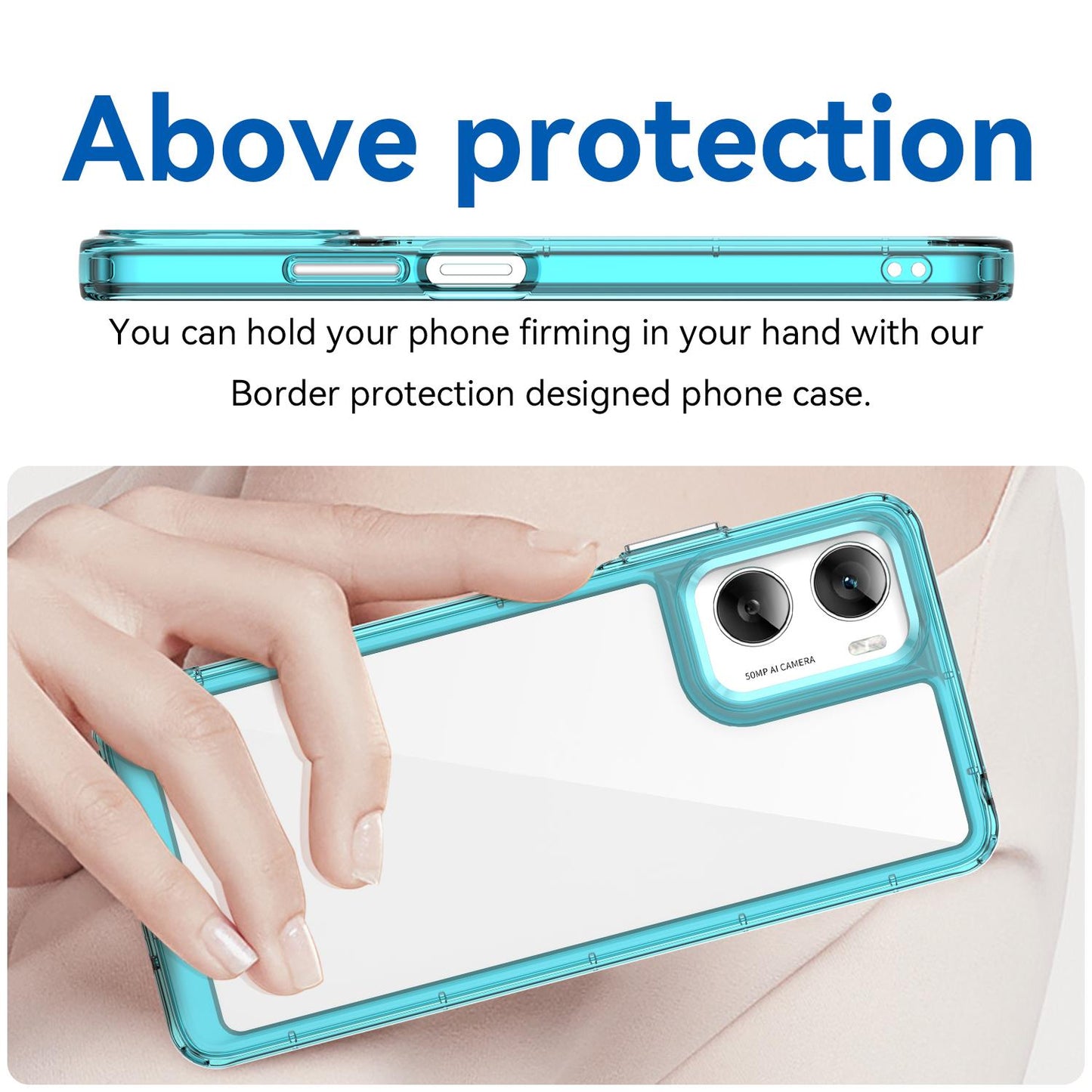 Motorola Moto G06 Power 4G Acrylic Hybrid TPU Protective Phone Case, Colourful Series Shockproof Cover