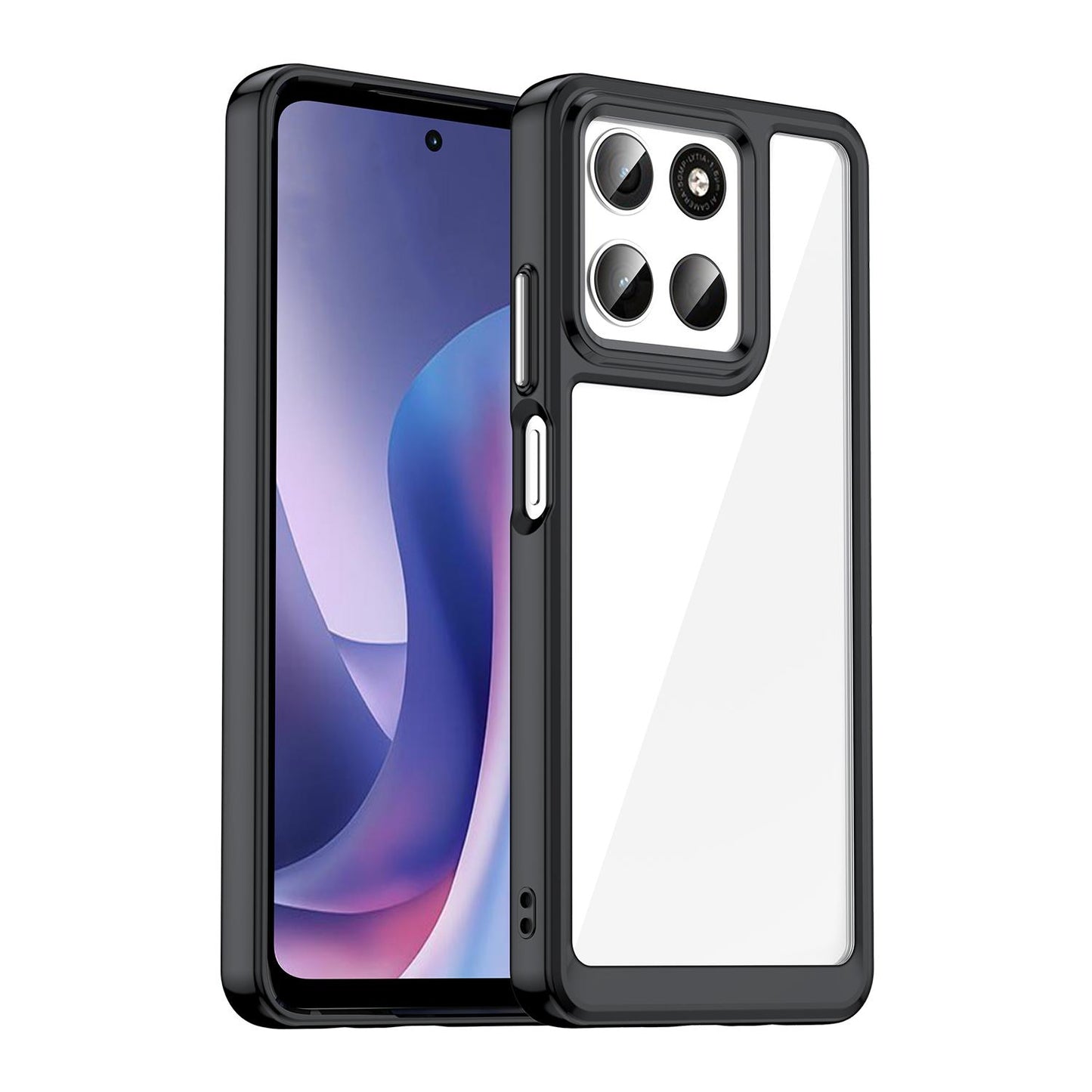 Motorola Moto G57 5G Acrylic Hybrid TPU Protective Phone Case, Colourful Series Shockproof Cover
