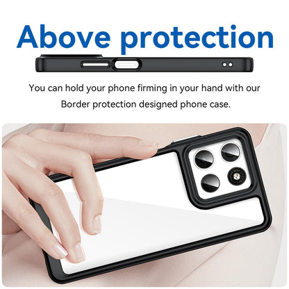 Motorola Moto G57 5G Acrylic Hybrid TPU Protective Phone Case, Colourful Series Shockproof Cover
