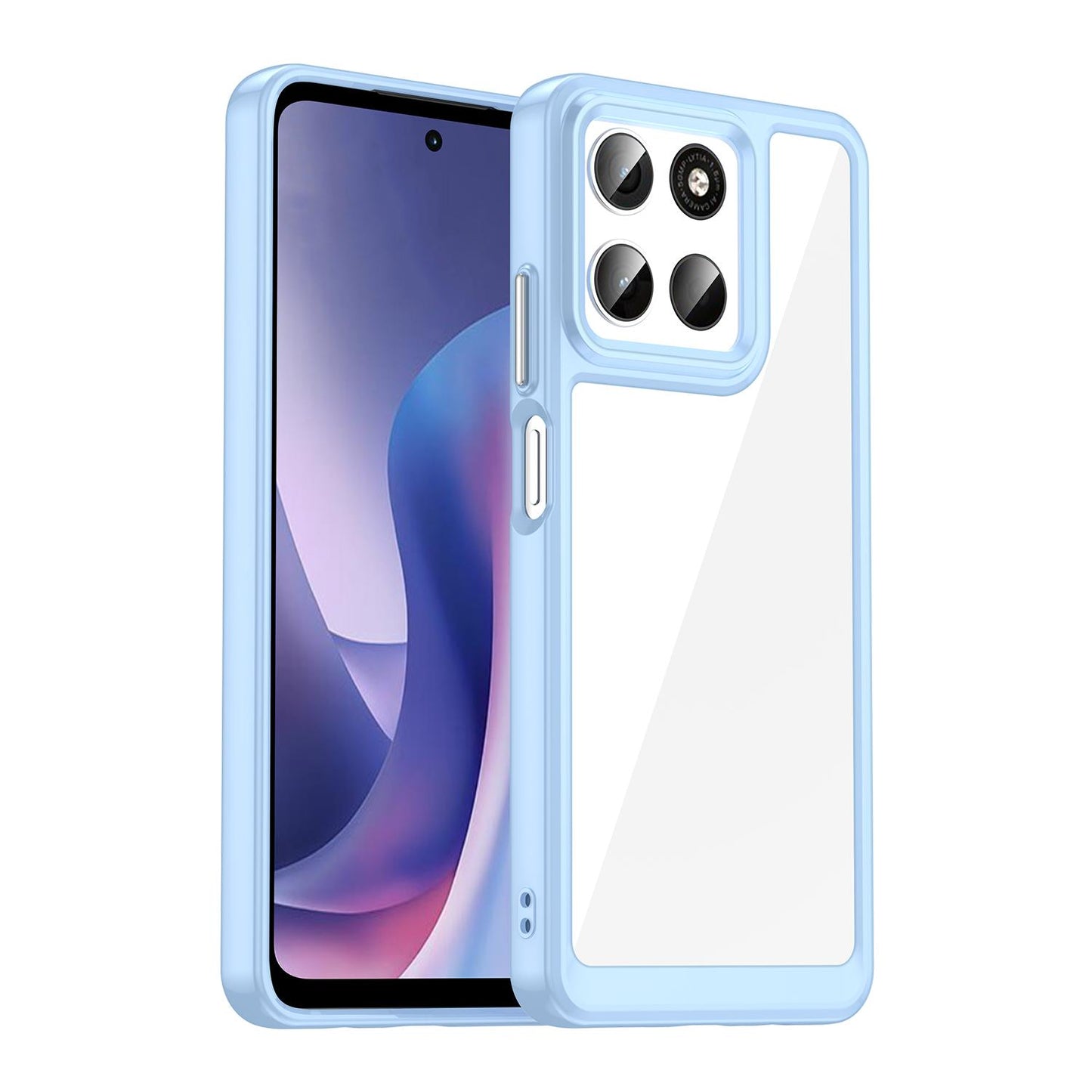 Motorola Moto G57 5G Acrylic Hybrid TPU Protective Phone Case, Colourful Series Shockproof Cover