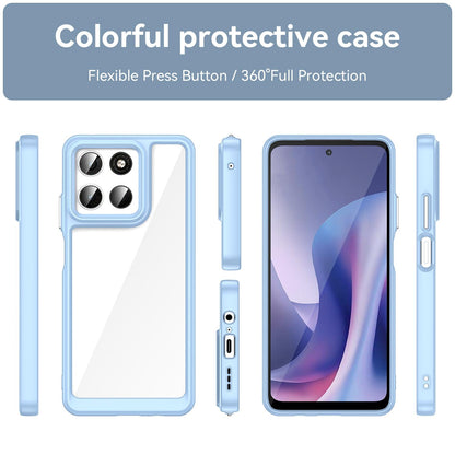 Motorola Moto G57 5G Acrylic Hybrid TPU Protective Phone Case, Colourful Series Shockproof Cover