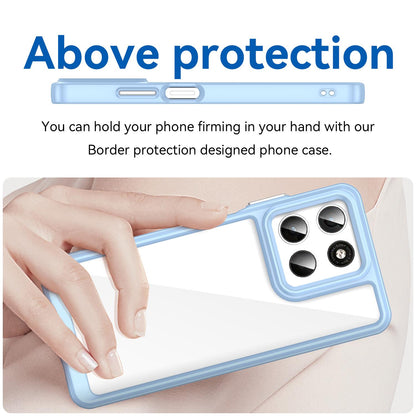 Motorola Moto G57 5G Acrylic Hybrid TPU Protective Phone Case, Colourful Series Shockproof Cover