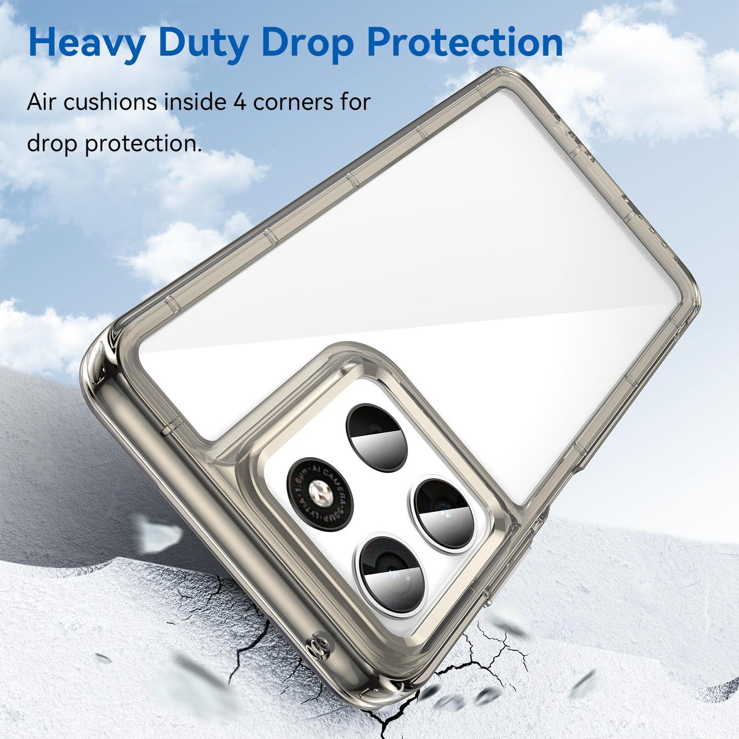Motorola Moto G57 5G Acrylic Hybrid TPU Protective Phone Case, Colourful Series Shockproof Cover