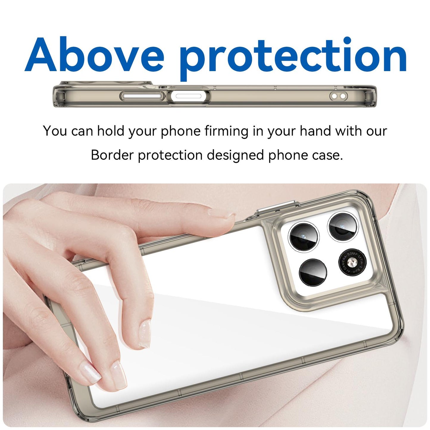 Motorola Moto G57 5G Acrylic Hybrid TPU Protective Phone Case, Colourful Series Shockproof Cover