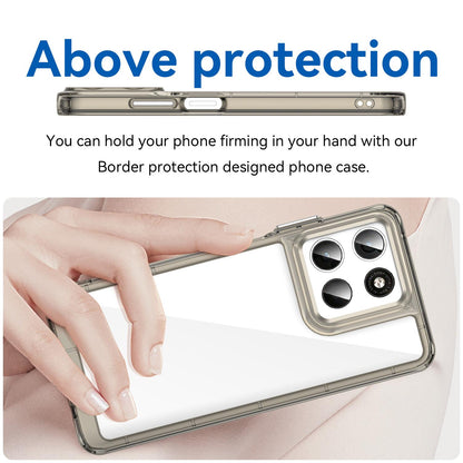 Motorola Moto G57 5G Acrylic Hybrid TPU Protective Phone Case, Colourful Series Shockproof Cover