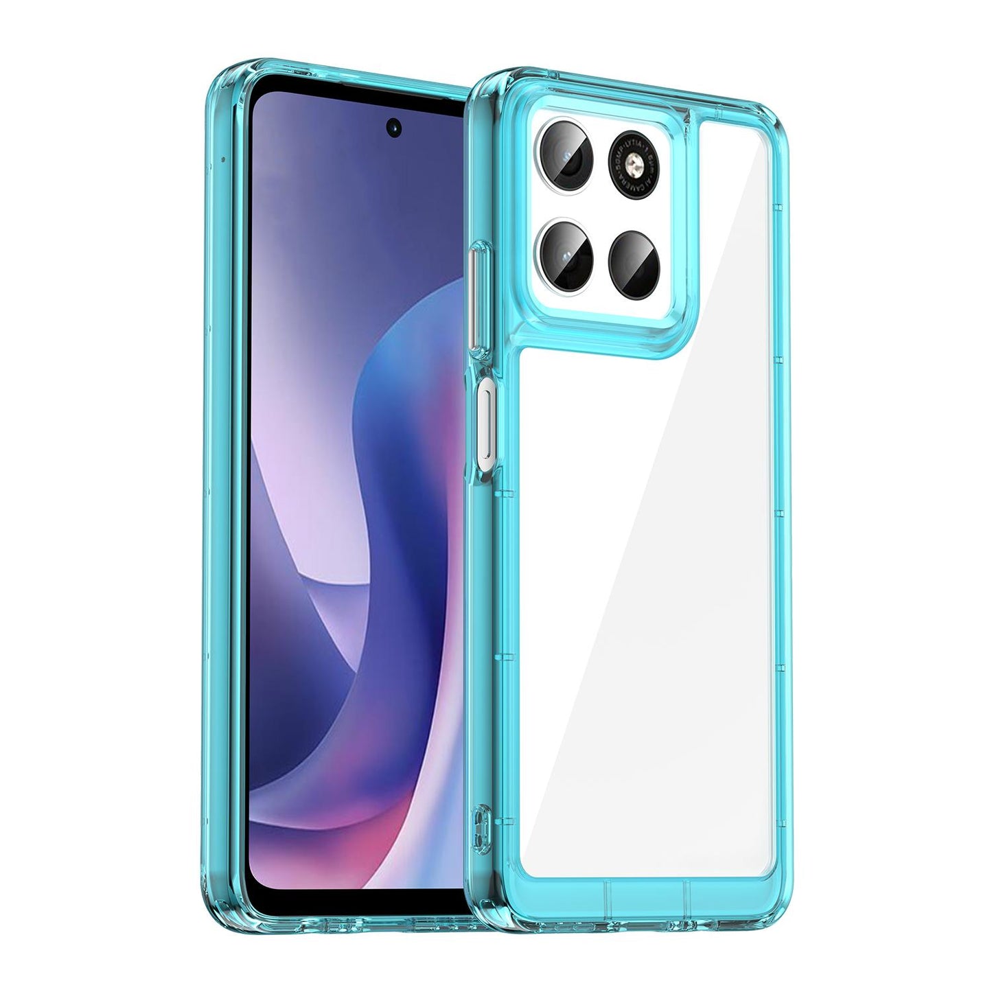 Motorola Moto G57 5G Acrylic Hybrid TPU Protective Phone Case, Colourful Series Shockproof Cover