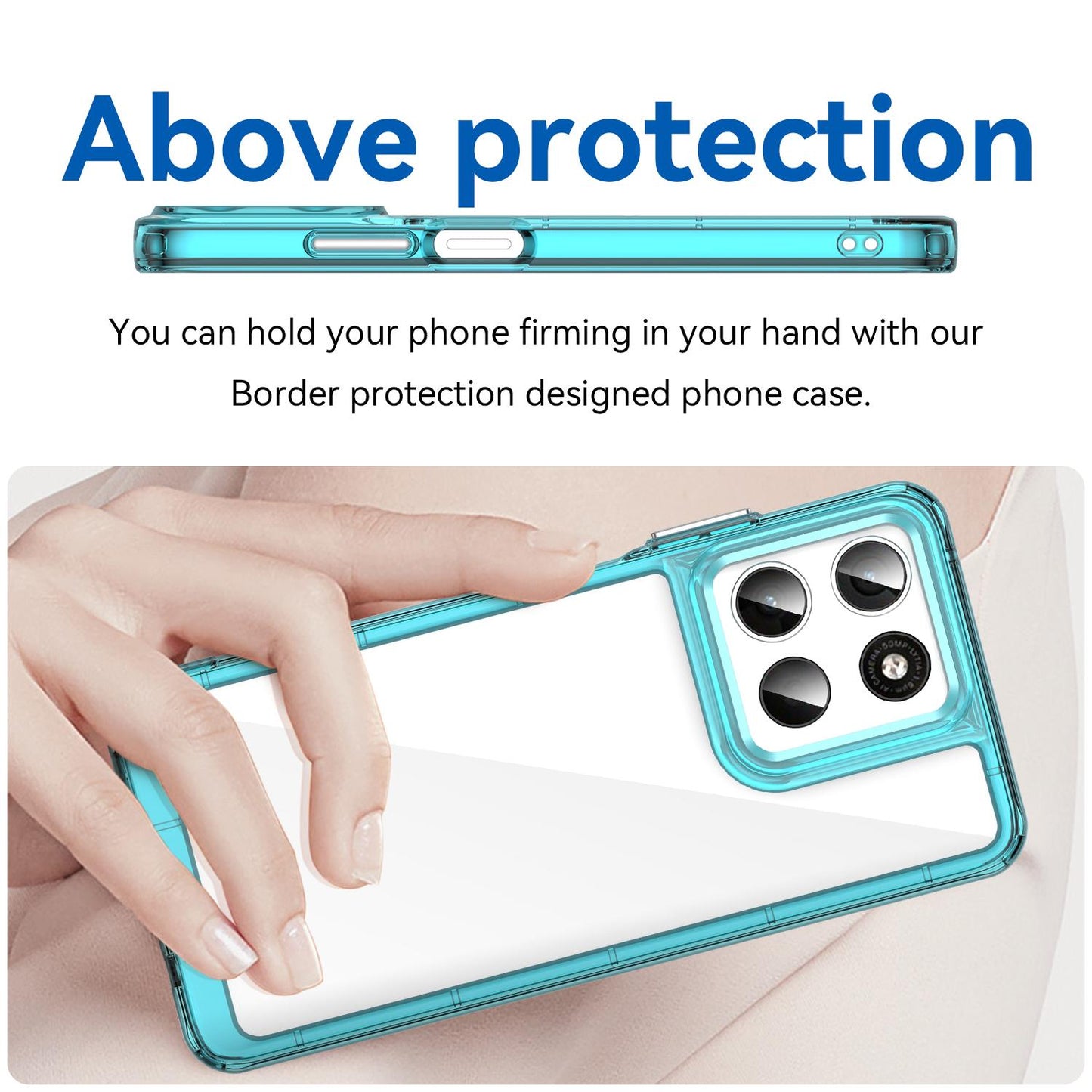 Motorola Moto G57 5G Acrylic Hybrid TPU Protective Phone Case, Colourful Series Shockproof Cover