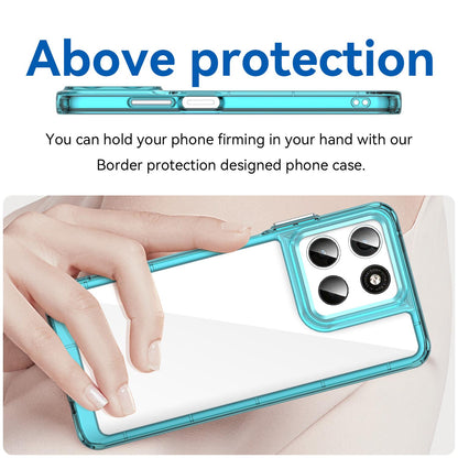 Motorola Moto G57 5G Acrylic Hybrid TPU Protective Phone Case, Colourful Series Shockproof Cover