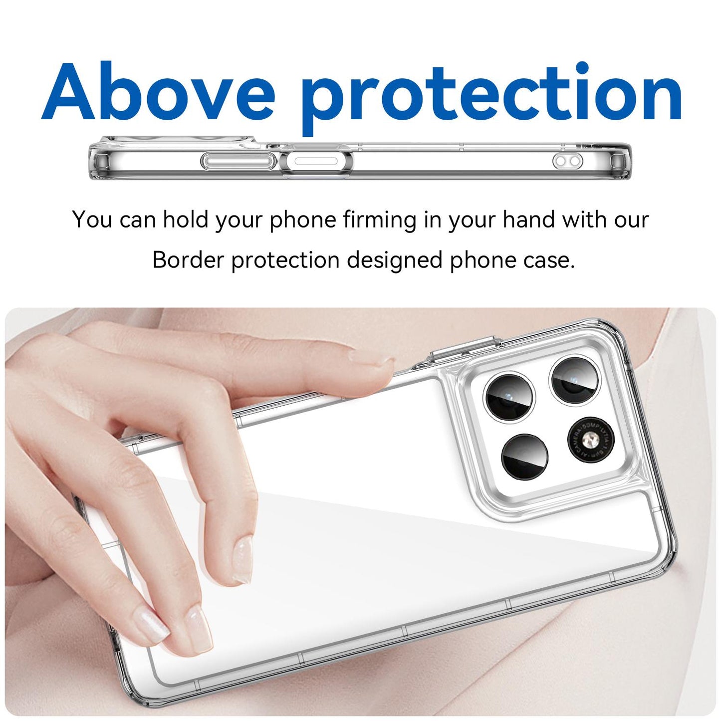 Motorola Moto G57 5G Acrylic Hybrid TPU Protective Phone Case, Colourful Series Shockproof Cover