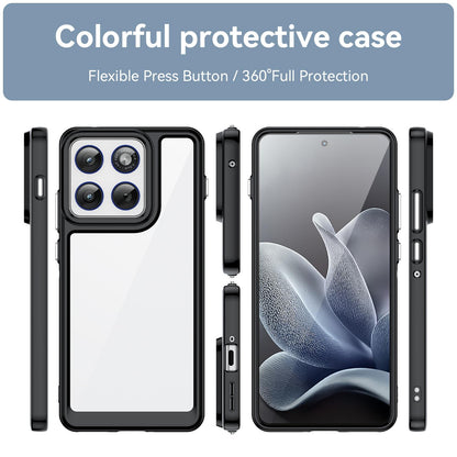 Motorola Edge 70 5G Acrylic Hybrid TPU Protective Phone Case, Colourful Series Shockproof Cover