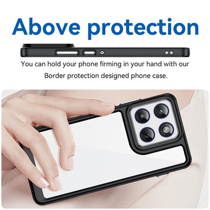 Motorola Edge 70 5G Acrylic Hybrid TPU Protective Phone Case, Colourful Series Shockproof Cover