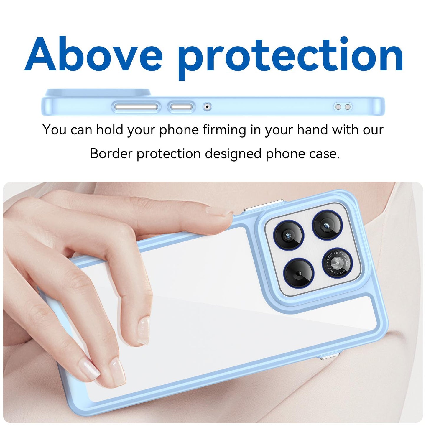 Motorola Edge 70 5G Acrylic Hybrid TPU Protective Phone Case, Colourful Series Shockproof Cover