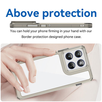 Motorola Edge 70 5G Acrylic Hybrid TPU Protective Phone Case, Colourful Series Shockproof Cover