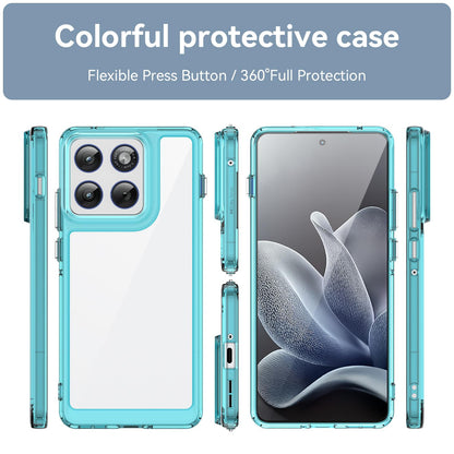 Motorola Edge 70 5G Acrylic Hybrid TPU Protective Phone Case, Colourful Series Shockproof Cover