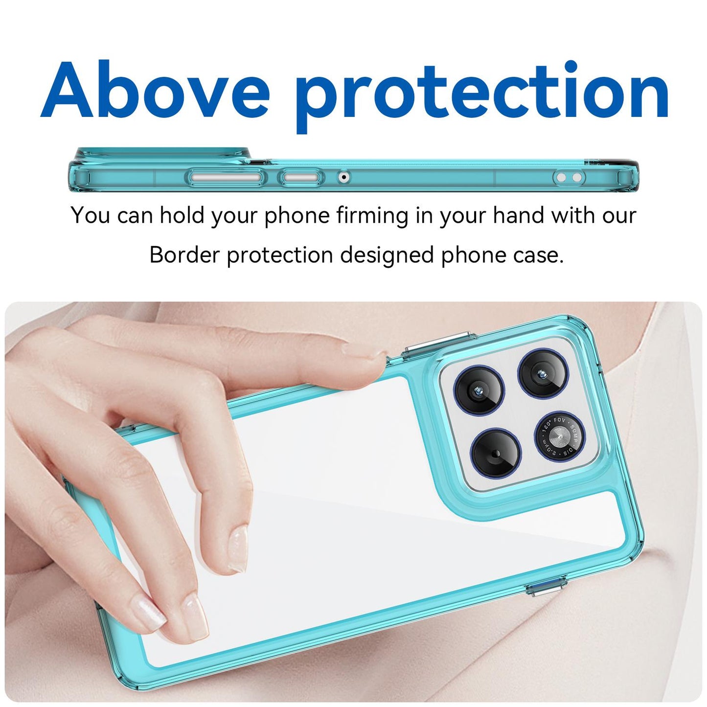 Motorola Edge 70 5G Acrylic Hybrid TPU Protective Phone Case, Colourful Series Shockproof Cover