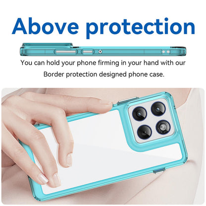 Motorola X70 Air Acrylic Hybrid TPU Protective Phone Case, Colourful Series Shockproof Cover