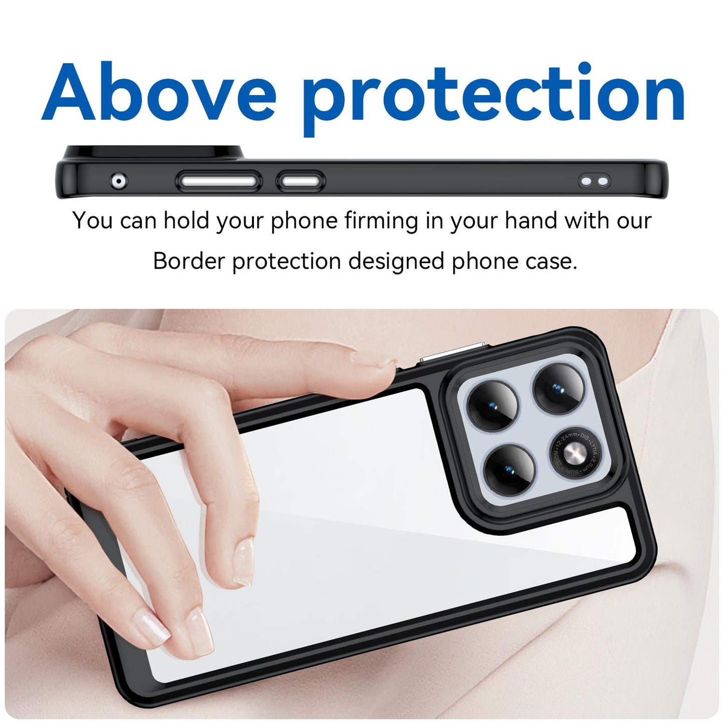 Motorola Edge 70 Fusion+ 5G Acrylic Hybrid TPU Protective Phone Case, Colourful Series Shockproof Cover
