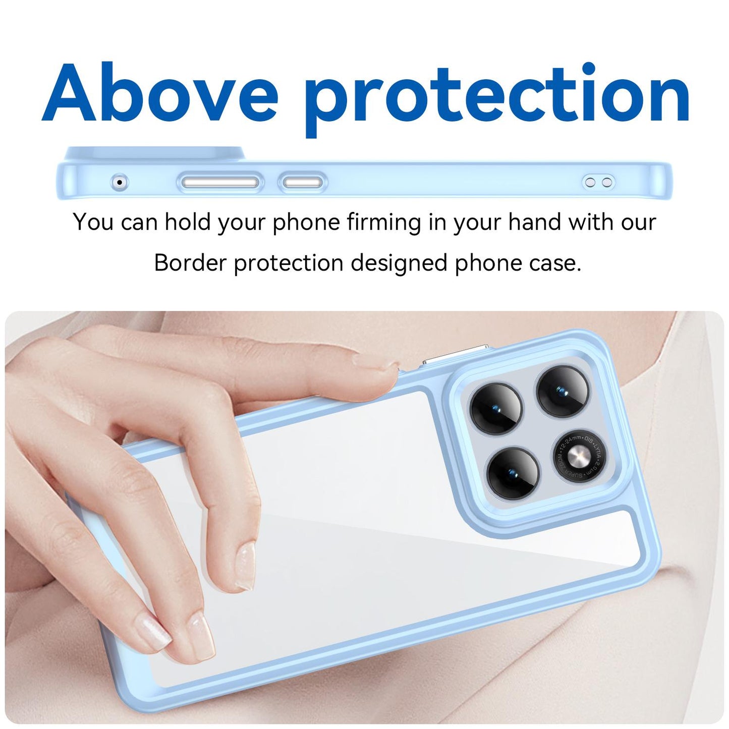 Motorola Edge 70 Fusion+ 5G Acrylic Hybrid TPU Protective Phone Case, Colourful Series Shockproof Cover