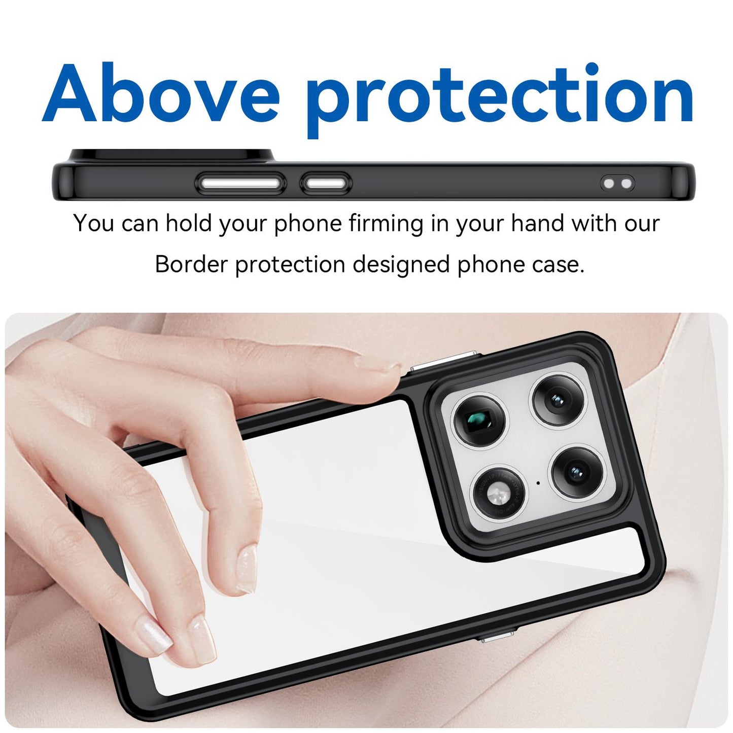 Motorola Moto X70 Air Pro 5G Acrylic Hybrid TPU Protective Phone Case, Colourful Series Shockproof Cover