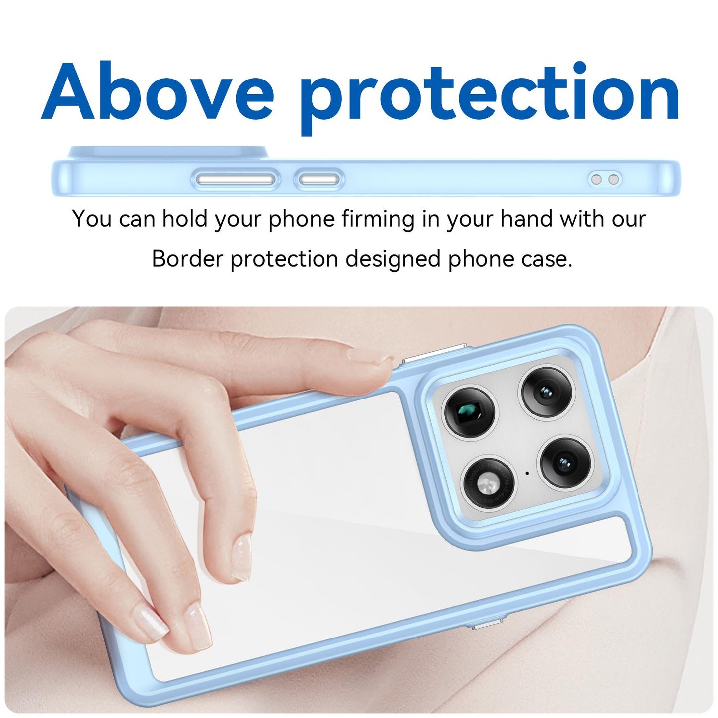Motorola Moto X70 Air Pro 5G Acrylic Hybrid TPU Protective Phone Case, Colourful Series Shockproof Cover