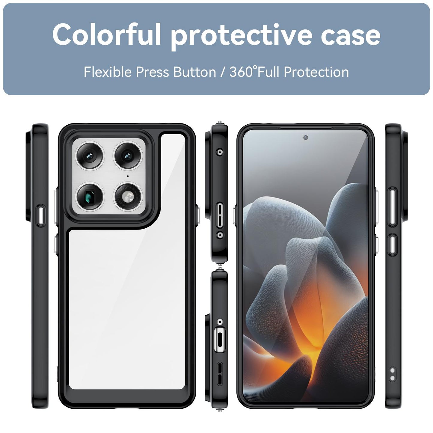Motorola Edge 70 Ultra 5G Acrylic Hybrid TPU Protective Phone Case, Colourful Series Shockproof Cover