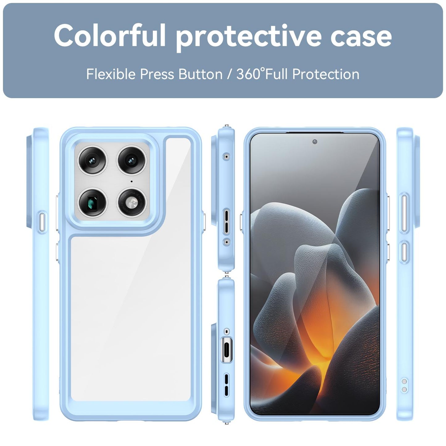 Motorola Signature 5G Acrylic Hybrid TPU Protective Phone Case, Colourful Series Shockproof Cover