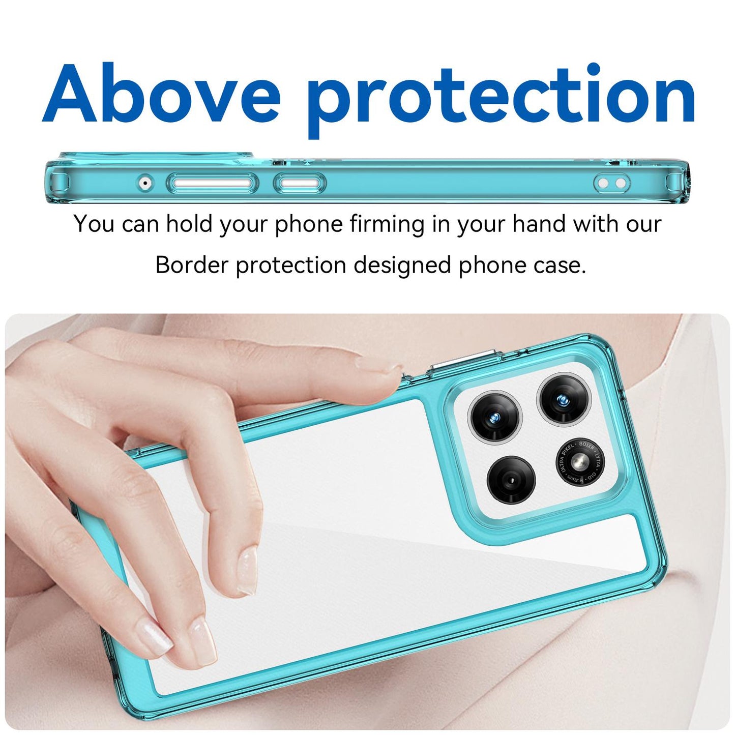 Motorola Edge 60 Stylus Acrylic Hybrid TPU Protective Phone Case, Colourful Series Shockproof Cover