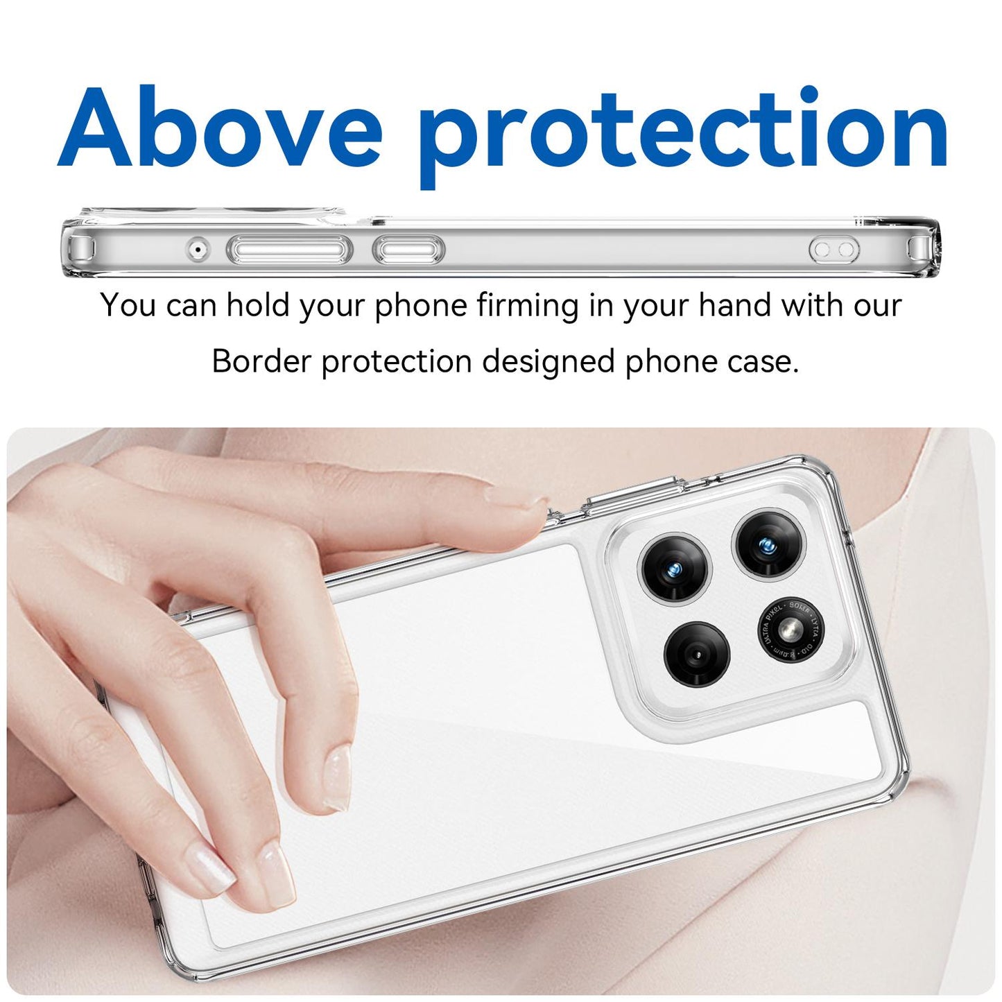 Motorola Edge 60 Stylus Acrylic Hybrid TPU Protective Phone Case, Colourful Series Shockproof Cover