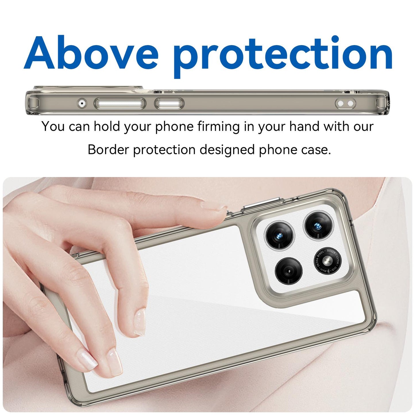 Motorola Moto G Stylus 5G 2026 Acrylic Hybrid TPU Protective Phone Case, Colourful Series Shockproof Cover