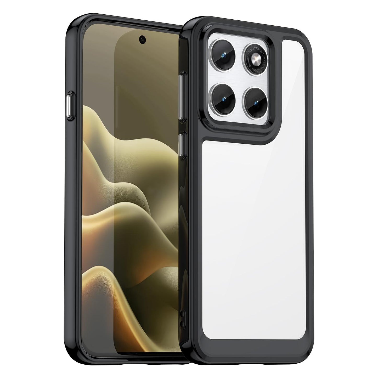 Motorola Edge 5G 2026 Acrylic Hybrid TPU Protective Phone Case, Colourful Series Shockproof Cover