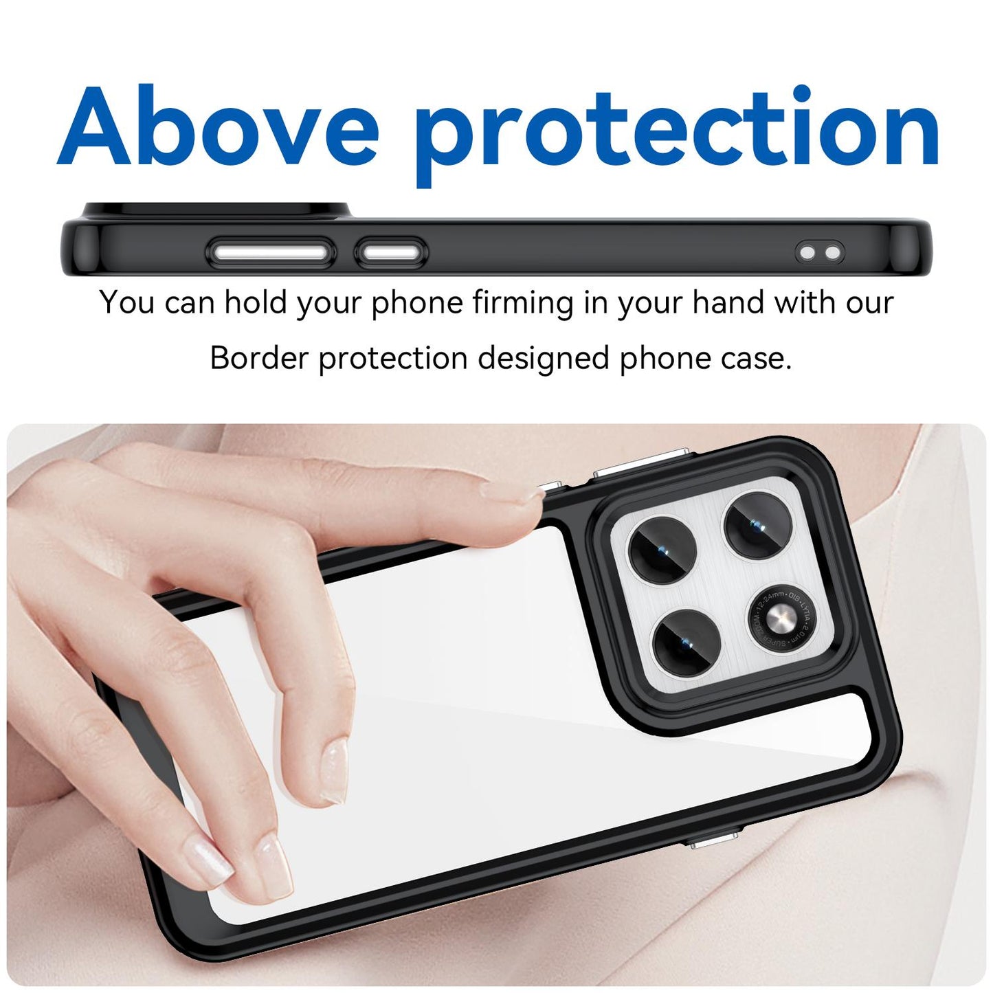 Motorola Edge 5G 2026 Acrylic Hybrid TPU Protective Phone Case, Colourful Series Shockproof Cover