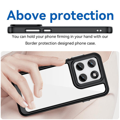 Motorola Edge 5G 2026 Acrylic Hybrid TPU Protective Phone Case, Colourful Series Shockproof Cover