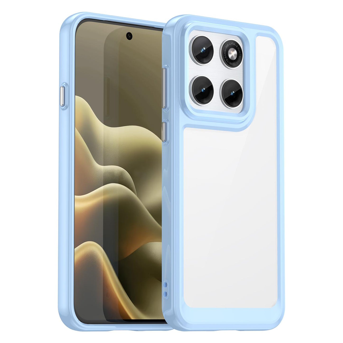 Motorola Edge 5G 2026 Acrylic Hybrid TPU Protective Phone Case, Colourful Series Shockproof Cover